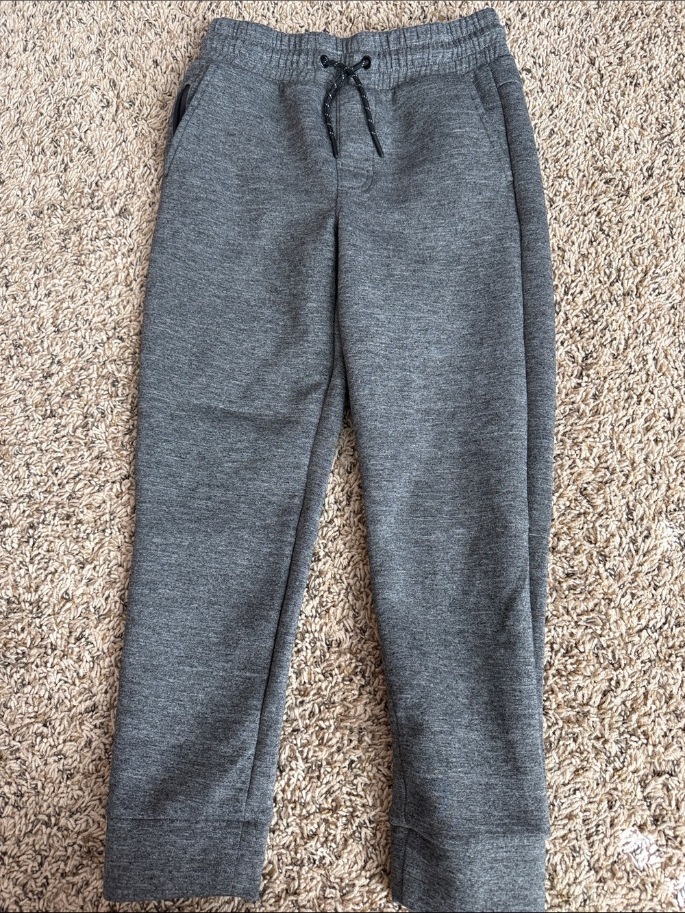 Kids Charcoal Heather Joggers with Drawstring Waist